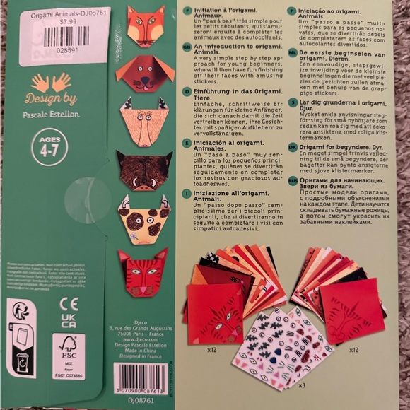 Djeco Origami Animal Kit - Picture 2 of 7